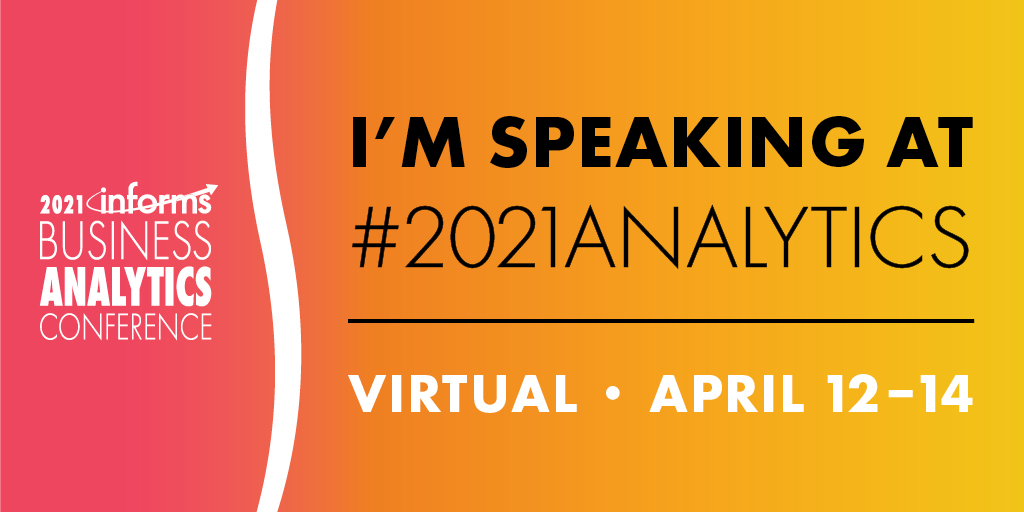 I'm speaking at #2021Analytics | Virtual, April 12-14